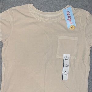 Cat & Jack Kids Beige Pocket Tee